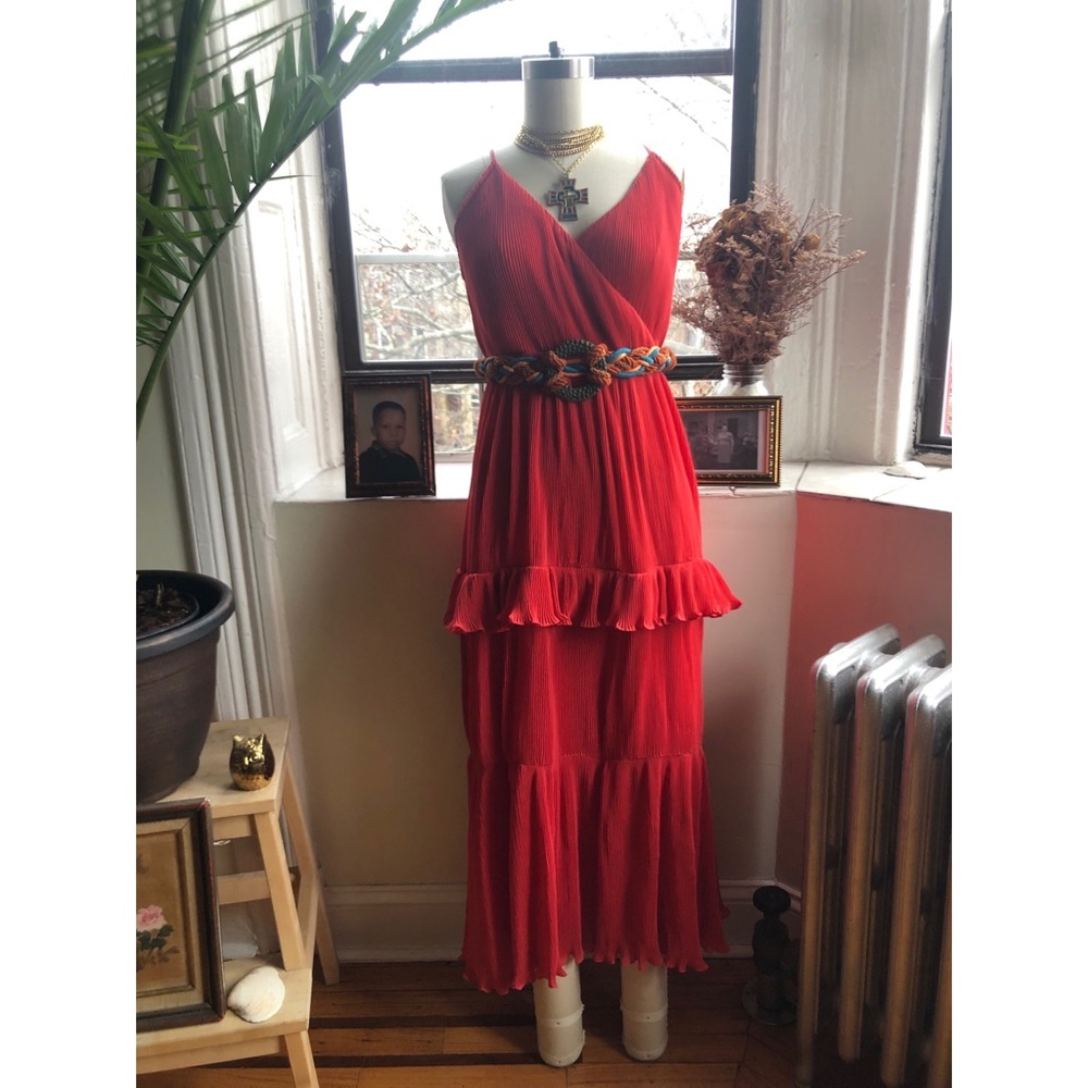⭐️NWOT & Other Stories-Frill Dress-Red-Midi - Picture 4 of 8
